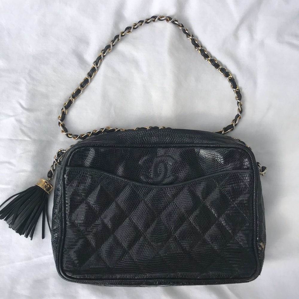 Vintage Chanel lizard purse